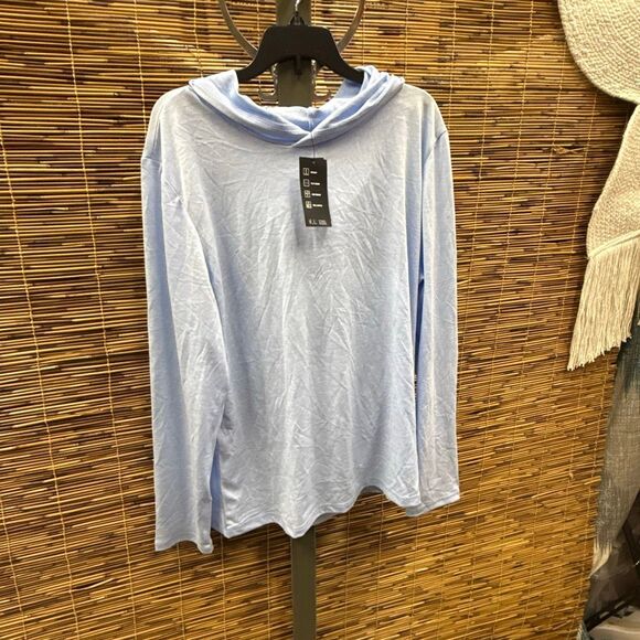 ID Ideology Women's Essentials Hooded T-Shirt, Created for Macy's - Bluebelle Si - Picture 2 of 3